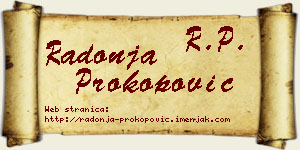 Radonja Prokopović vizit kartica